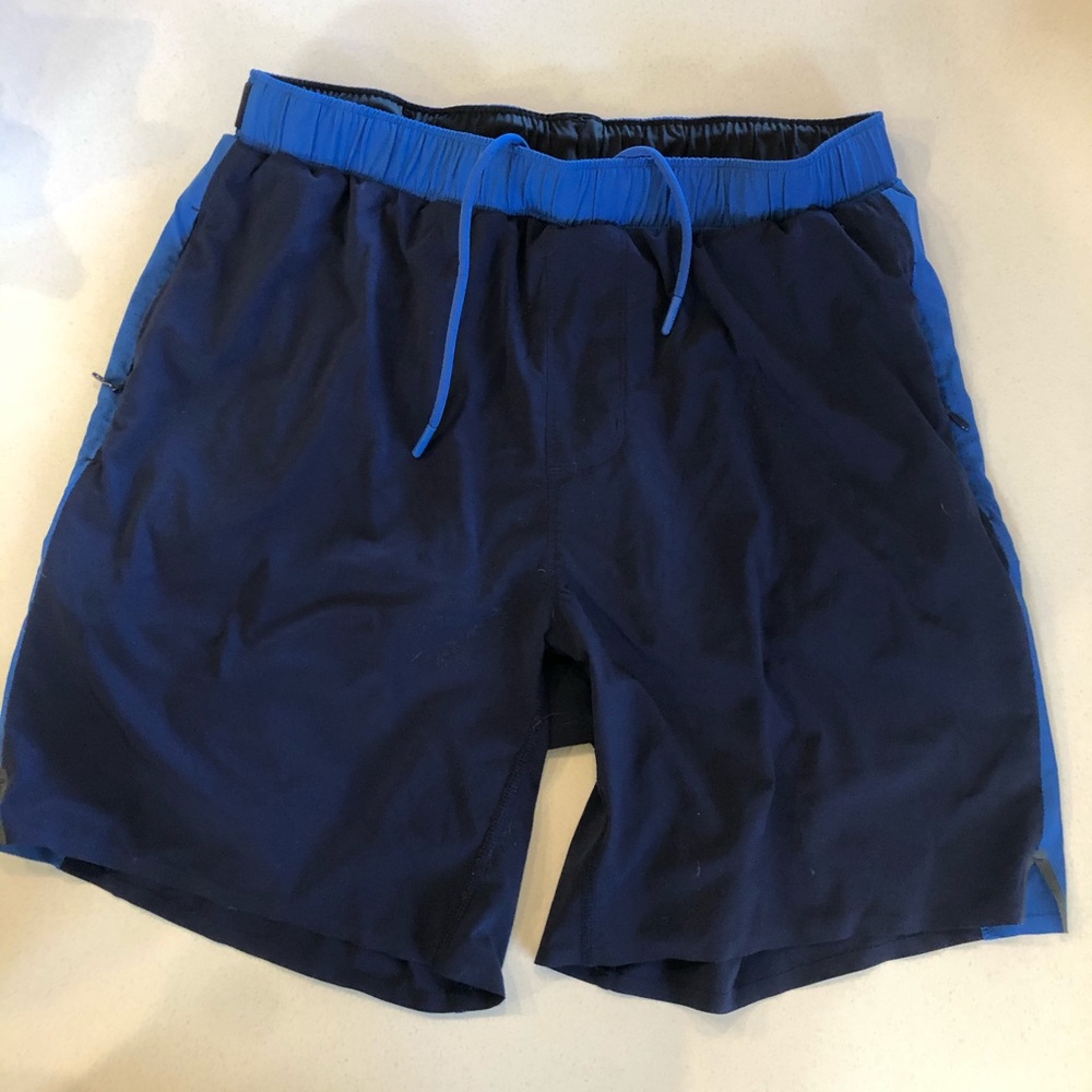 Rhone men’s medium linned shorts blue